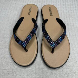 NEW Ashley Blue Thong Sandals, Women’s, Size 9 US, Multicolored